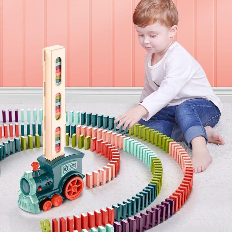 other : Domino Trein Automatische Stenenlegger - Blauw in van Pantino