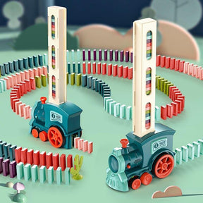 other : Domino Trein Automatische Stenenlegger - Blauw in van Pantino