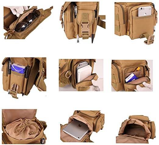 bags : Tactische Beenzak voor Heren - Beige in van Pantino