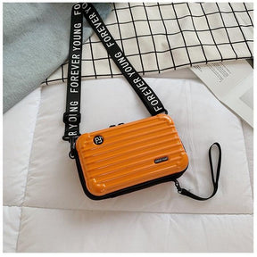 bags : Reiskoffer Dames Zwart - DuffelBag - Minikoffertas voor in Oranje van Pantino
