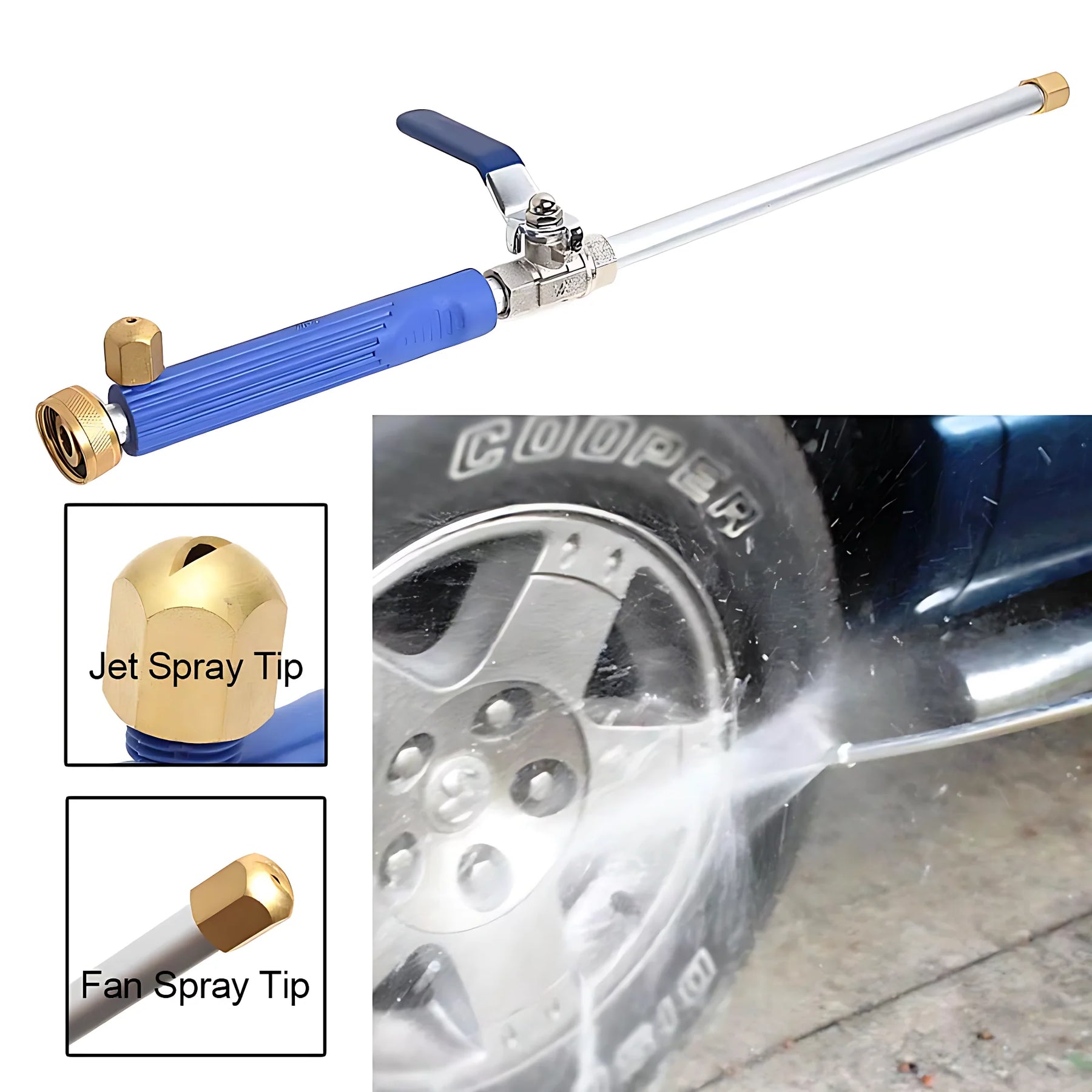 outdoor equipment : EasyWash - Hogedrukspuitstuk voor Tuinslang - Blauw in van Pantino