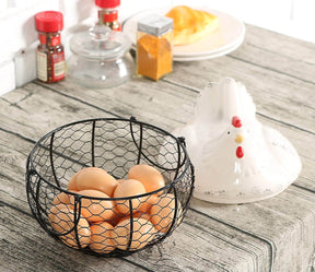 home & garden : Keramisch Eier Bewaarmandje - Wit in van Pantino