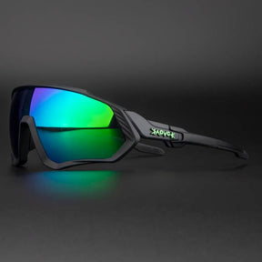 Cycling Glasses : Fietsbril Unisex Wit - Eyeglasses - Voor Racefietsen in Zwart Groen van Pantino