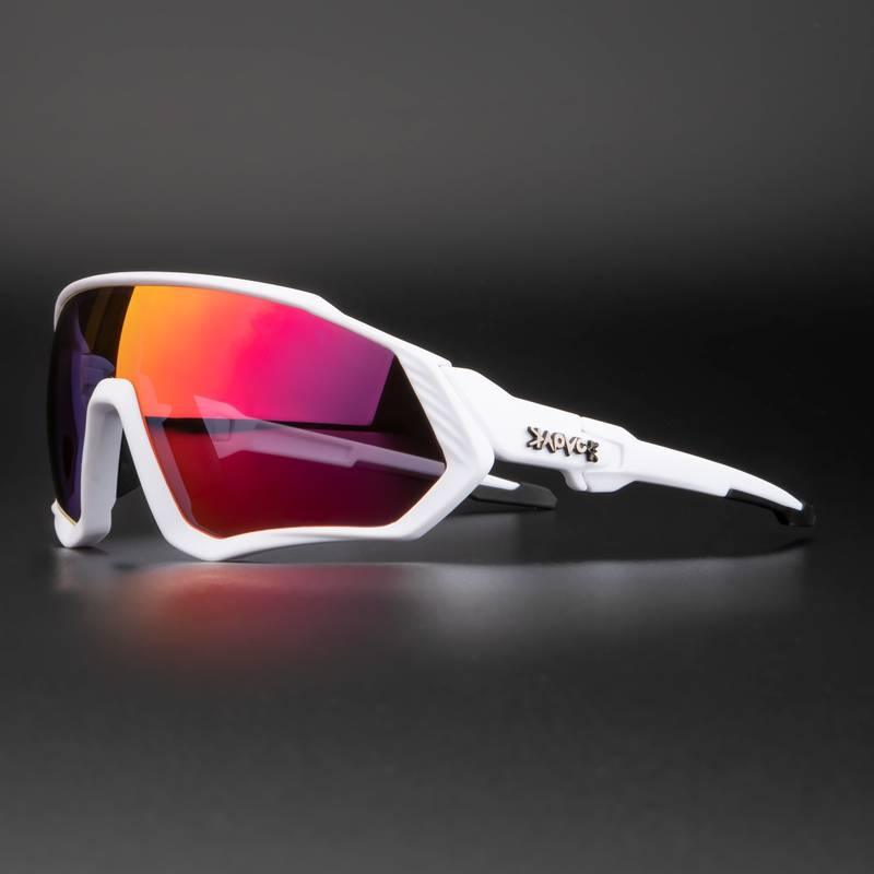 Cycling Glasses : Fietsbril Unisex Wit - Eyeglasses - Voor Racefietsen in Wit rood van Pantino