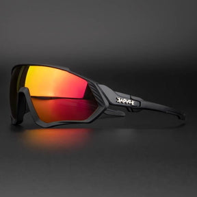 Cycling Glasses : Fietsbril Unisex Wit - Eyeglasses - Voor Racefietsen in Zwart oranje van Pantino