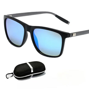 Sunglasses : Gepolariseerde Zonnebrillen voor Mannen - Zwart-Zwart in Zwart-Blauw van Pantino