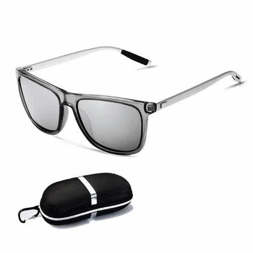 Sunglasses : Gepolariseerde Zonnebrillen voor Mannen - Zwart-Zwart in Zwart-Zilver van Pantino