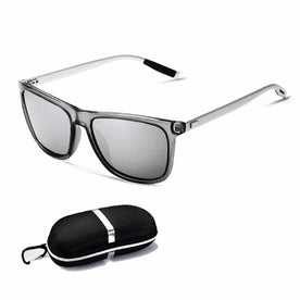 Sunglasses : Gepolariseerde Zonnebrillen voor Mannen - Zwart-Zwart in Zwart-Zilver van Pantinoshop