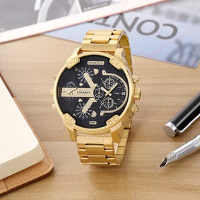 watches : Horloge Heren Zilver-Zwart - Relogio Quartz Herenhorloge in van Pantino