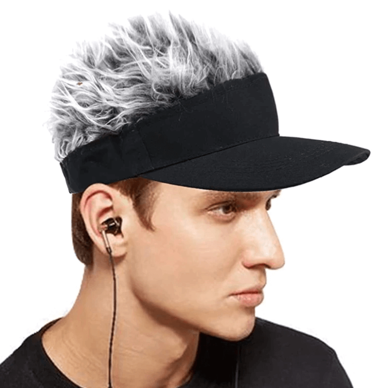 Sun Visor Cap : Flair haar Zonnevizier Cap - Grijs in van Pantino