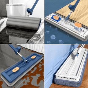 home & garden : FlatMop - 360° Roterende Mop - Blauw in van Pantino