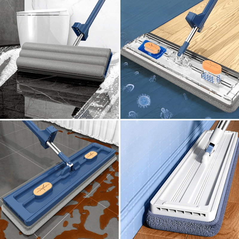 home & garden : FlatMop - 360° Roterende Mop - Blauw in van Pantino