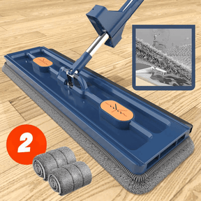 home & garden : FlatMop - 360° Roterende Mop - Blauw in van Pantino