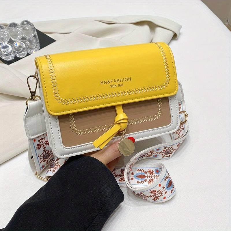 bags : Handtas Dames Paars - FlayBag in Geel van Pantino