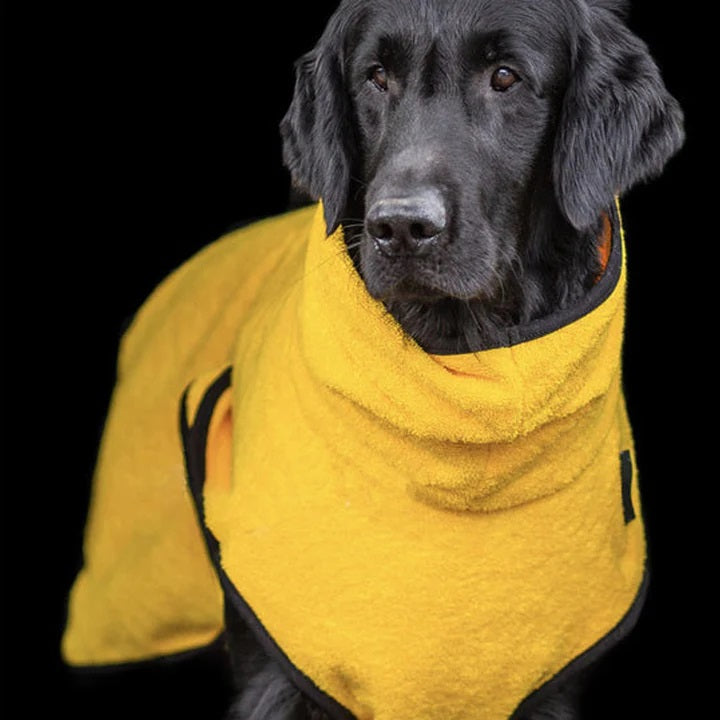 pets : FleeceFlow - Absorberende Hondenbadjas - Groen in van Pantino