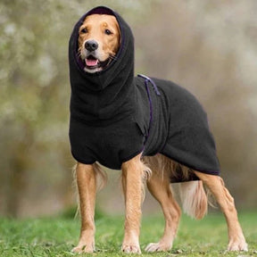 pets : FleeceFlow - Absorberende Hondenbadjas - Groen in Zwart van Pantino