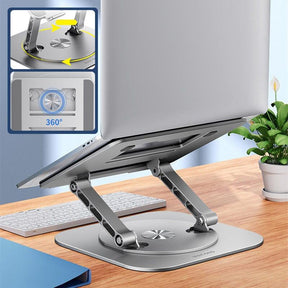 gadgets : FoldAway - 360° Draaibare Laptopstandaard - Zwart in van Pantino