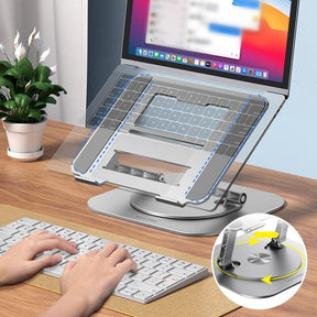 gadgets : FoldAway - 360° Draaibare Laptopstandaard - Zwart in van Pantino