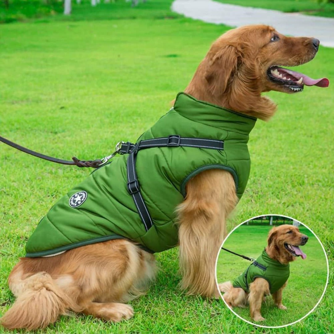 pets : PupSkiPro - Waterdicht Jacket Harnas - Blauw in van Pantino