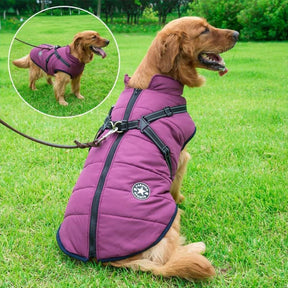 pets : PupSkiPro - Waterdicht Jacket Harnas - Blauw in van Pantino