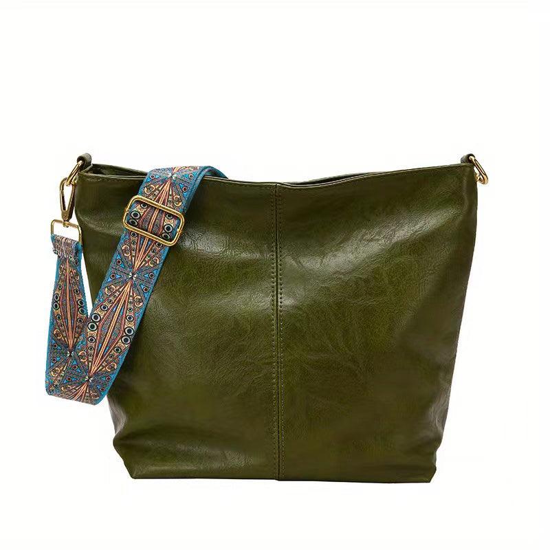 bags : HoboBag - Kruistas met Grote Capaciteit - Groen in Groen van Pantino