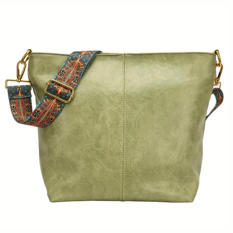 bags : HoboBag - Kruistas met Grote Capaciteit - Groen in Lichtgroen van Pantino