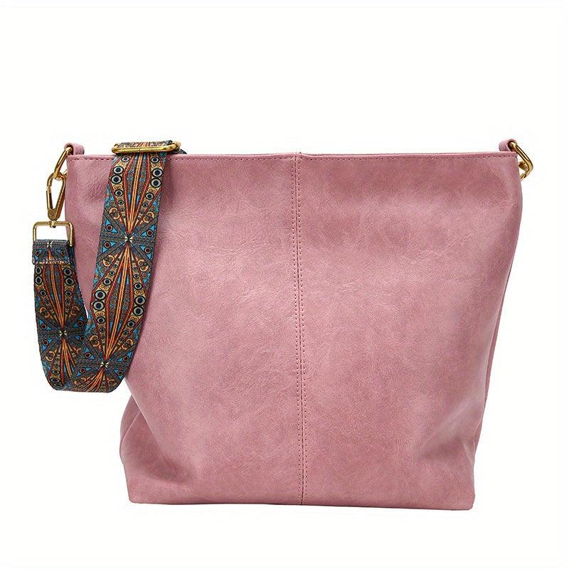bags : HoboBag - Kruistas met Grote Capaciteit - Groen in Roze van Pantino