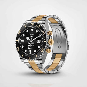 watches : Hulk Smartwatch - Stijlvol en Hartslagmeting - Zwart in Zwart Goud van Pantino