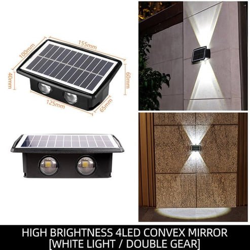 outdoor equipment : IllumiSun - LED Wandlamp op Zonne-Energie - Wit Licht in 4 LED Wit Licht van Pantino