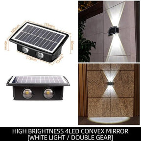 outdoor equipment : IllumiSun - LED Wandlamp op Zonne-Energie - Wit Licht in 4 LED Wit Licht van Pantino