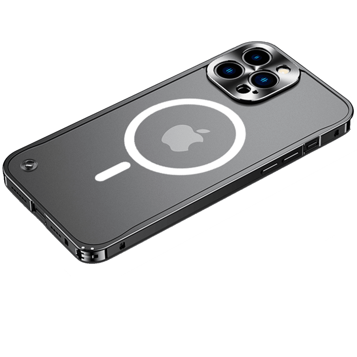 Phone Case : ISafe - MagSafe Aluminium Hoesje - Blauw in Zwart van Pantino