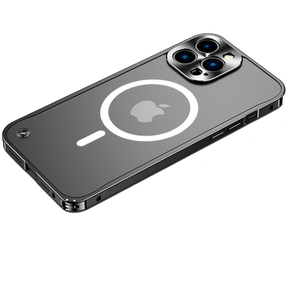 Phone Case : ISafe - MagSafe Aluminium Hoesje - Blauw in Zwart van Pantino