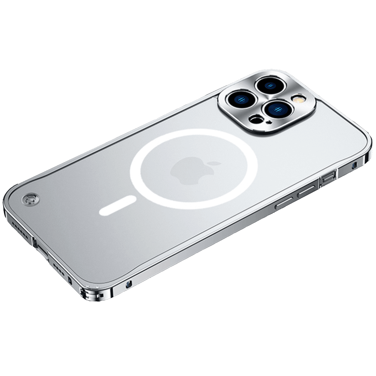 Phone Case : ISafe - MagSafe Aluminium Hoesje - Blauw in Zilver van Pantino