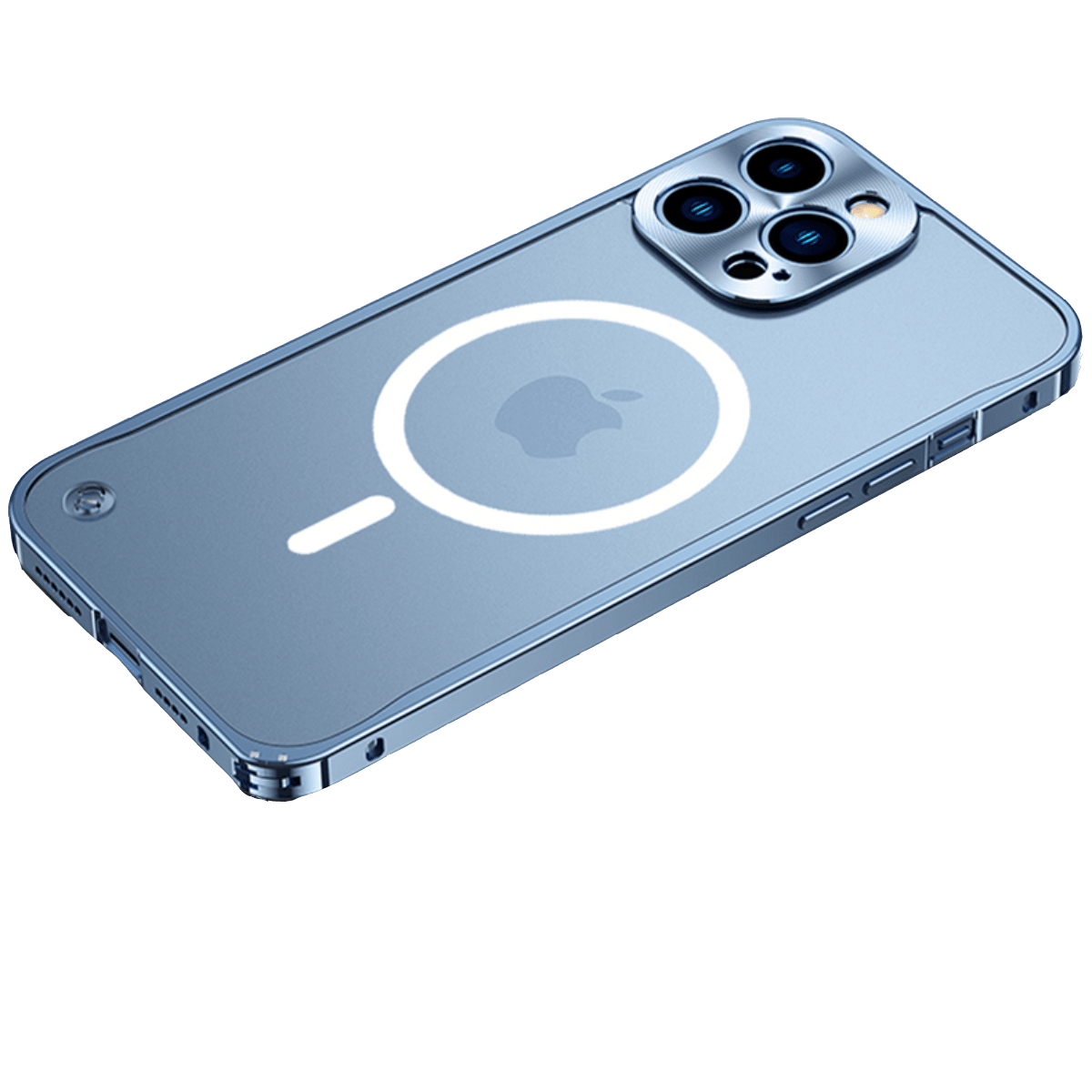 Phone Case : ISafe - MagSafe Aluminium Hoesje - Blauw in van Pantino