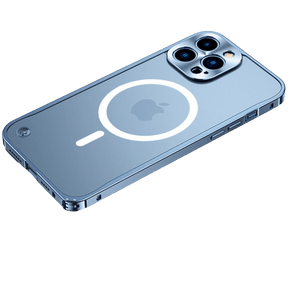 Phone Case : ISafe - MagSafe Aluminium Hoesje - Blauw in van Pantino