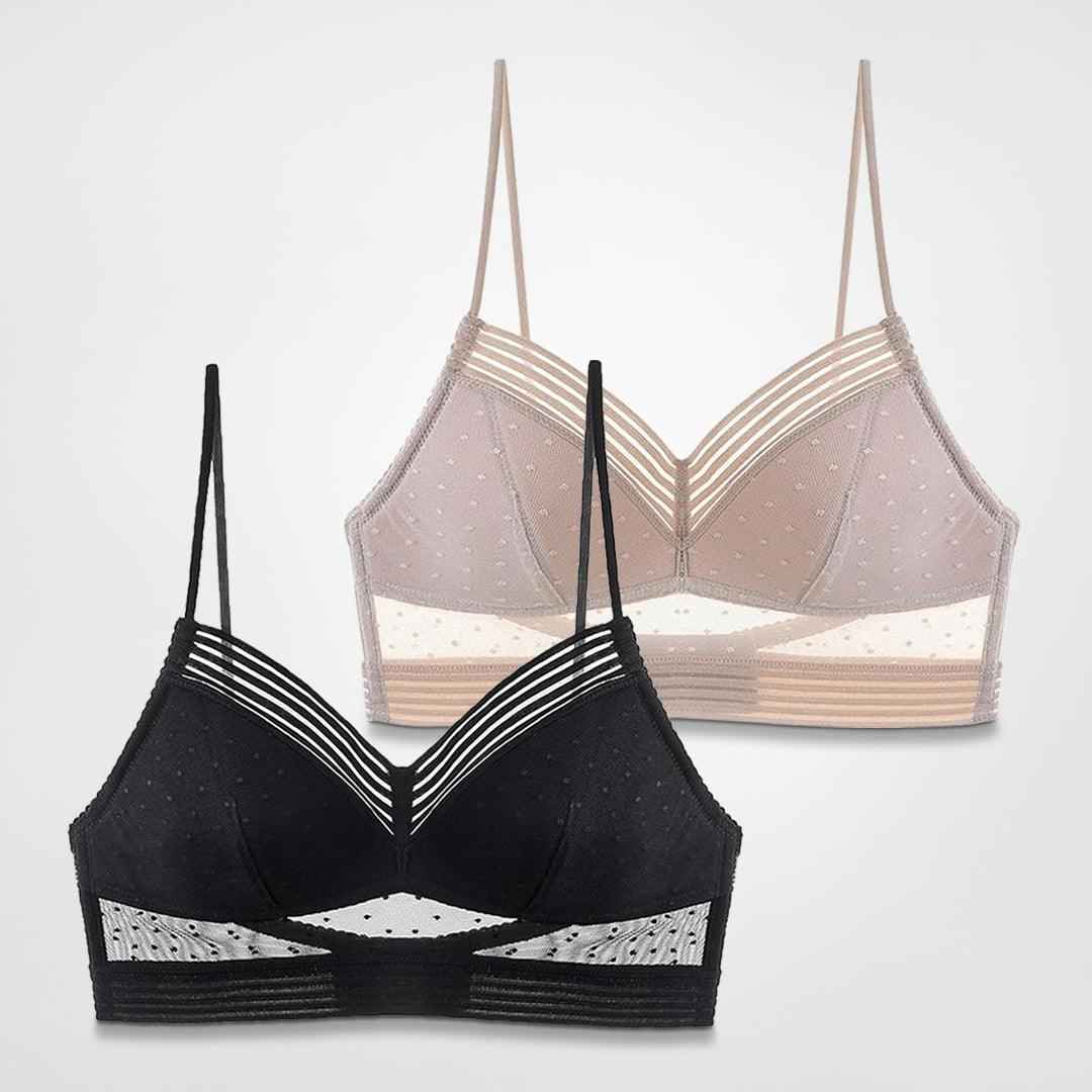 Bra : Lage Rug Liftende BH - Zwart & Wit in Zwart & Beige van Pantino