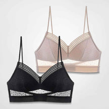 Bra : Lage Rug Liftende BH - Zwart & Wit in Zwart & Beige van Pantino