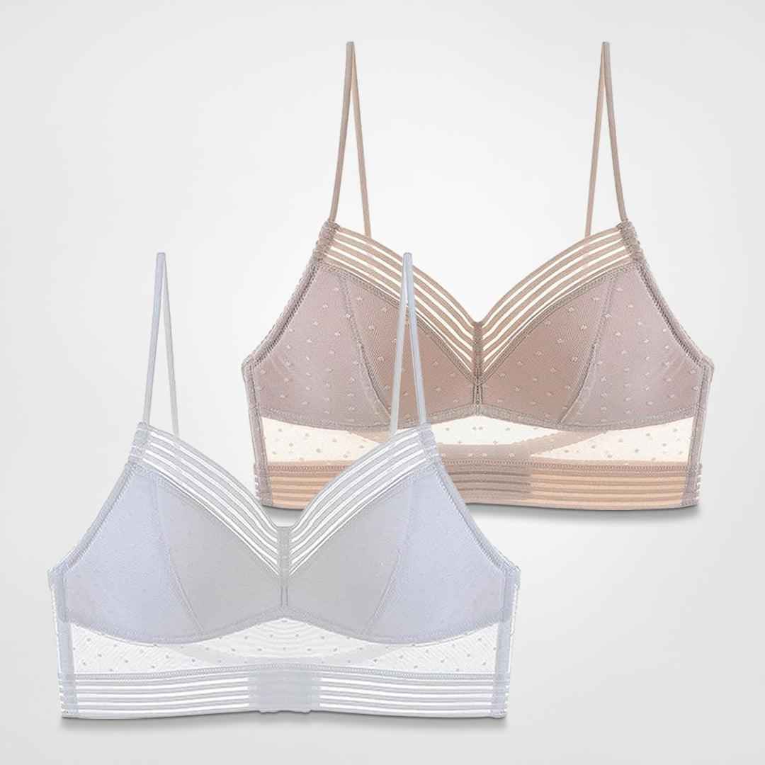 Bra : Lage Rug Liftende BH - Zwart & Wit in Wit & Beige van Pantino