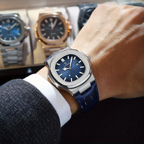 watches : Herenhorloge Zwart RVS 42mm - Modern Polshorloge met Datum voor Mannen in van Pantino