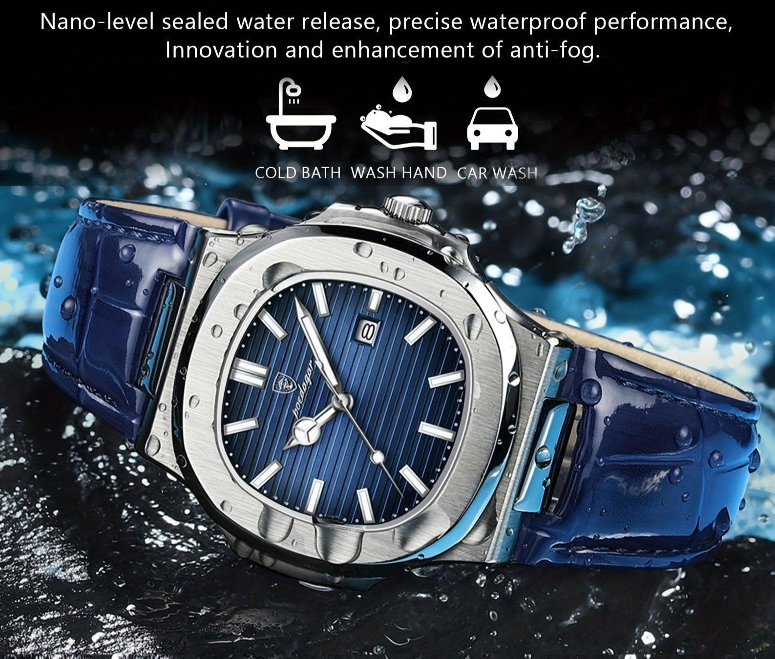 watches : Herenhorloge Zwart RVS 42mm - Modern Polshorloge met Datum voor Mannen in van Pantino