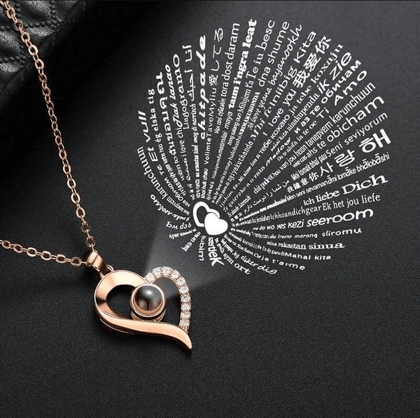 Gift Set : Love Halsketting Dames - In 100 Talen - Gift Set in van Pantino