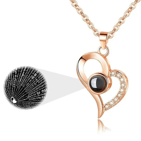 Gift Set : Love Halsketting Dames - In 100 Talen - Gift Set in Gouden hart (Bijna uitverkocht) van Pantino