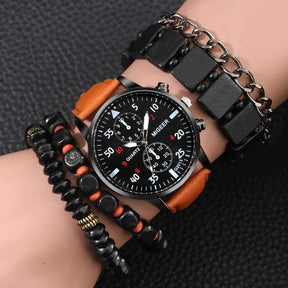 watches : Horloge Heren Zwart/zilver - Luxe Set - Fashion in van Pantino