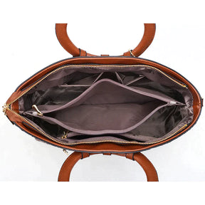 bags : Handtas Dames Karamelbruin - LuxeCroco - Luxe Handtassen voor in van Pantino
