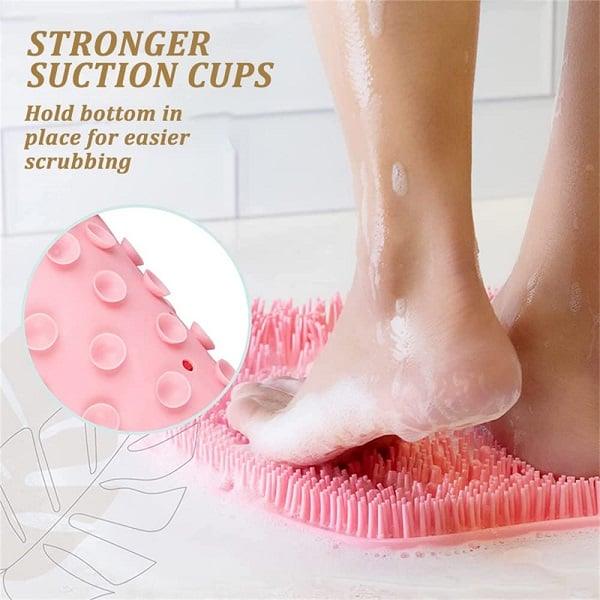 Back Scrubber : MassagePad - Rug Schrobborstel Siliconen - Lichtroze in van Pantino