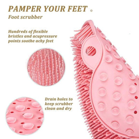 Back Scrubber : MassagePad - Rug Schrobborstel Siliconen - Lichtroze in van Pantino