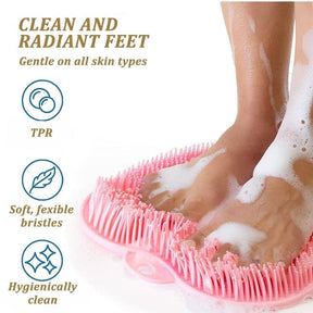 Back Scrubber : MassagePad - Rug Schrobborstel Siliconen - Lichtroze in van Pantino