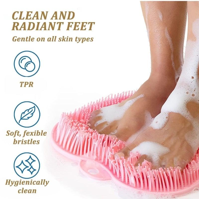 Back Scrubber : MassagePad - Rug Schrobborstel Siliconen - Lichtroze in van Pantino