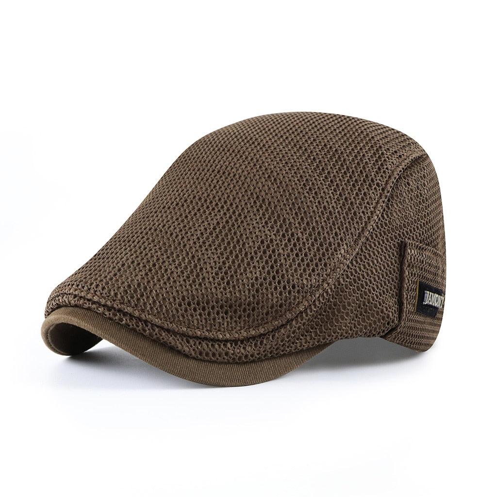 Beret : Baret Heren Wit (Uitverkocht) - MeshCap - Casual voor Hoeden Baretten Katoen Caps in koffie van Pantinoshop