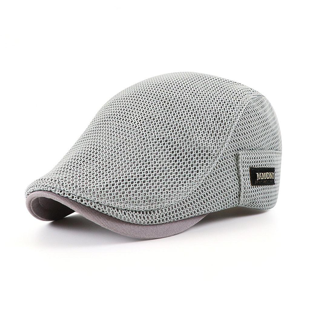 Beret : Baret Heren Wit (Uitverkocht) - MeshCap - Casual voor Hoeden Baretten Katoen Caps in Grijs (Uitverkocht) van Pantinoshop